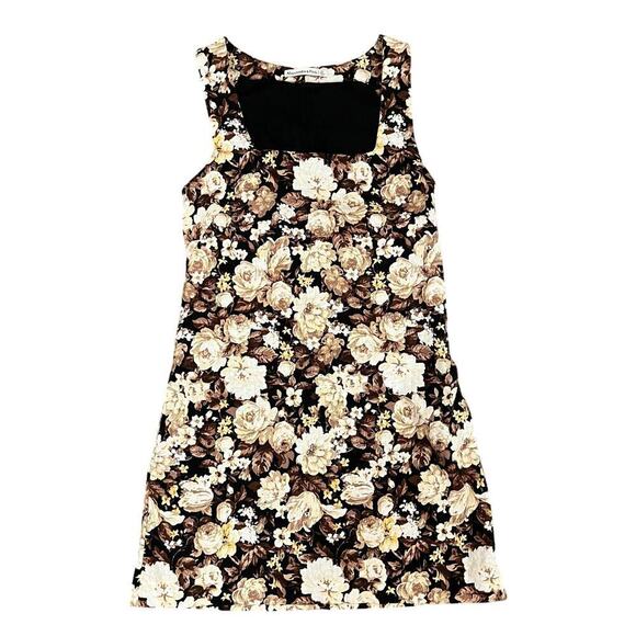 Abercrombie & Fitch Floral Wide Strap Square Neck Linen Mini Dress Size Small T - Picture 1 of 7